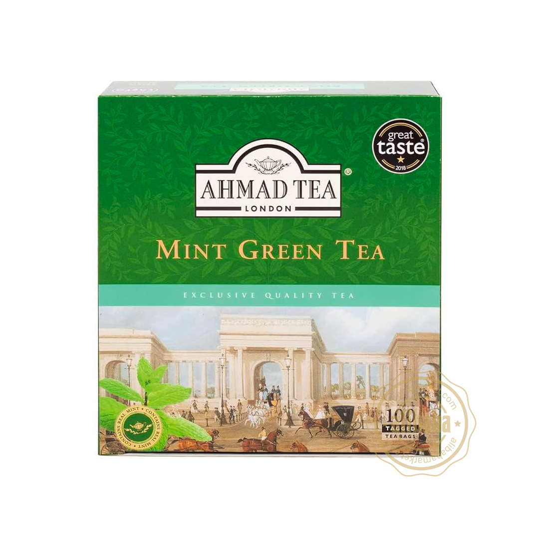 AHMAD GREEN MINT TEA 100TB (TAG) - Altin Grocery Tea Ahmad Tea