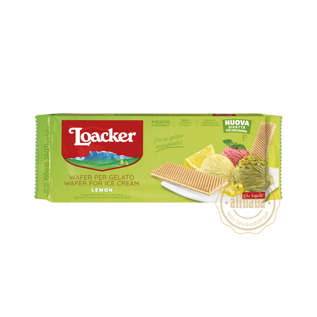 LOACKER ICE CREAM LEMON WAFER 150GR - Altin Grocery Wafer Loacker