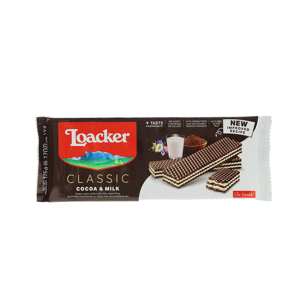 LOACKER CLASSIC COCOA - MILK WAFER 175GR - Altin Grocery Wafer Loacker