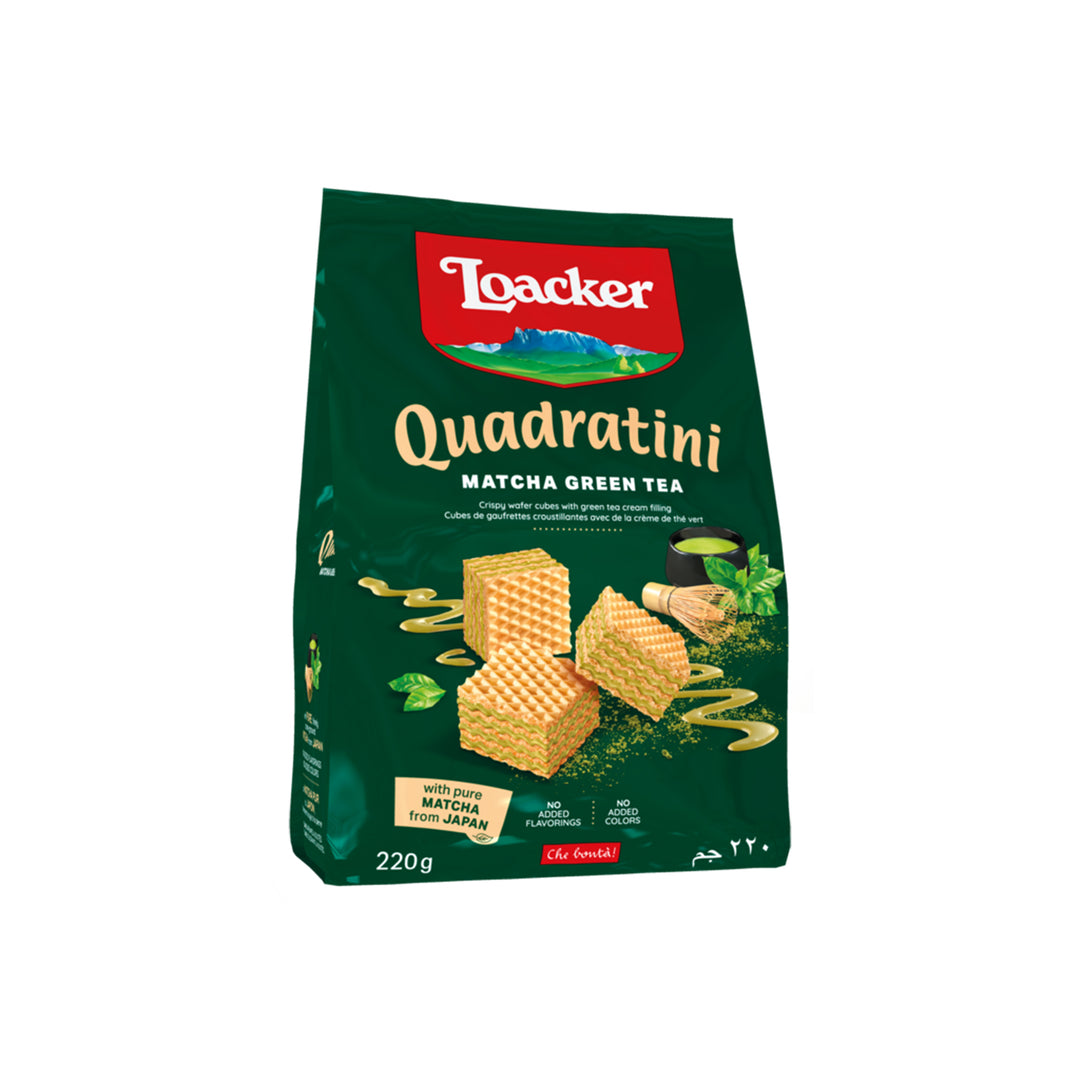 LOACKER MATCHA GREEN TEA 220GR - Altin Grocery Wafer Loacker