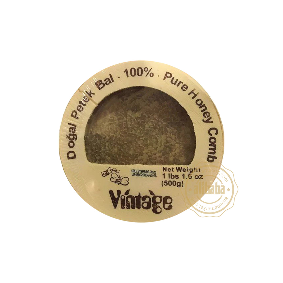 VINTAGE PURE HONEY W/COMB 500GR ROUND - Altin Grocery Honey Vintage