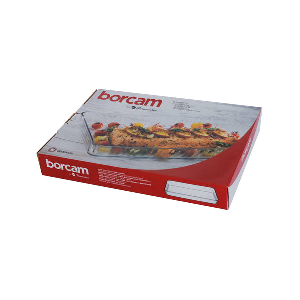 Pasabahce Borcam Tray 40x27cm – Turkish Oven-Safe Glass Bakeware