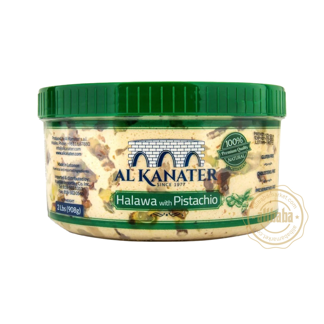 AL KANATER HALVA W PISTACHIO 2LB - Altin Grocery Halva Al Kanater