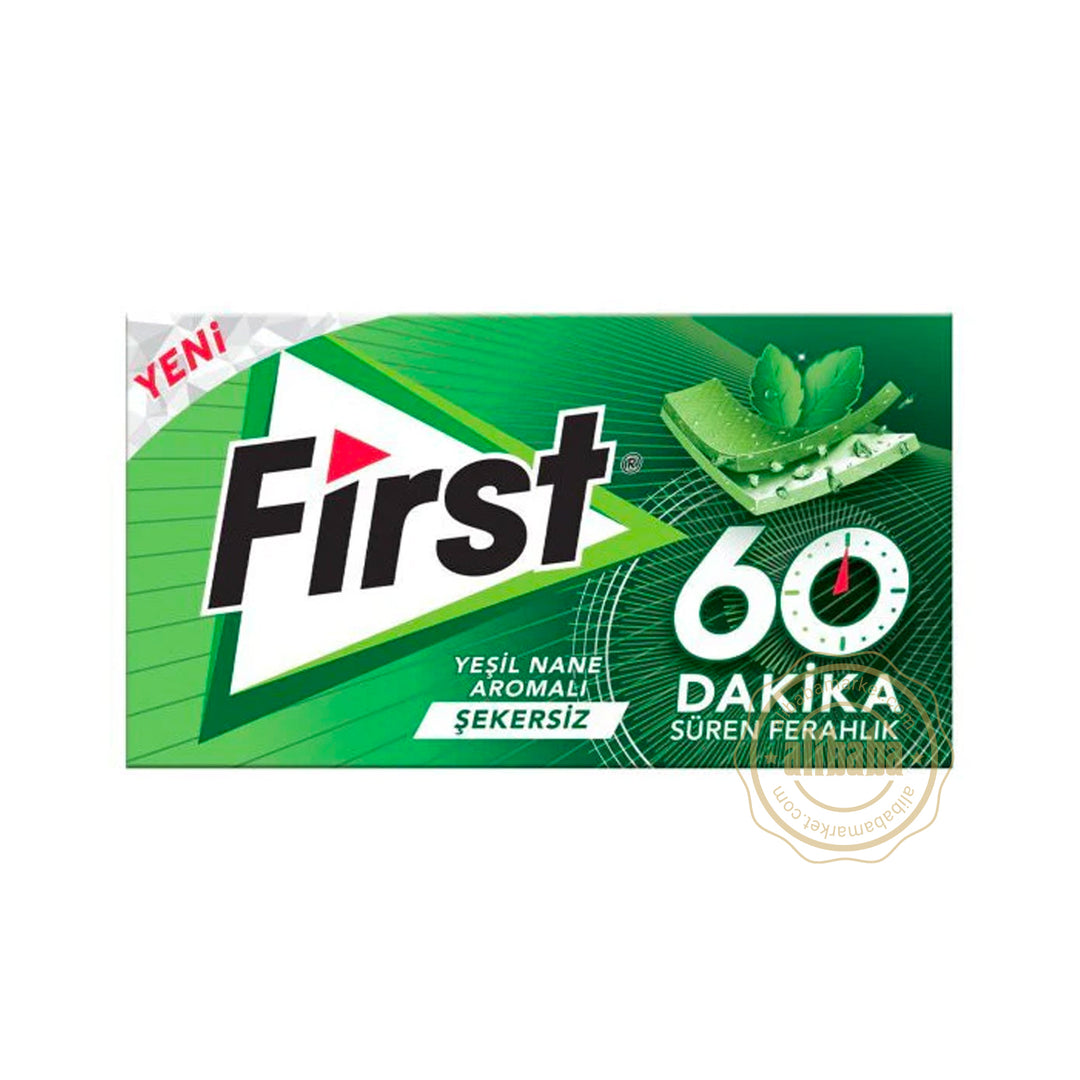 FIRST 60 MINUTES GREEN MINT GUM (12PCS) - Altin Grocery Gum Kent