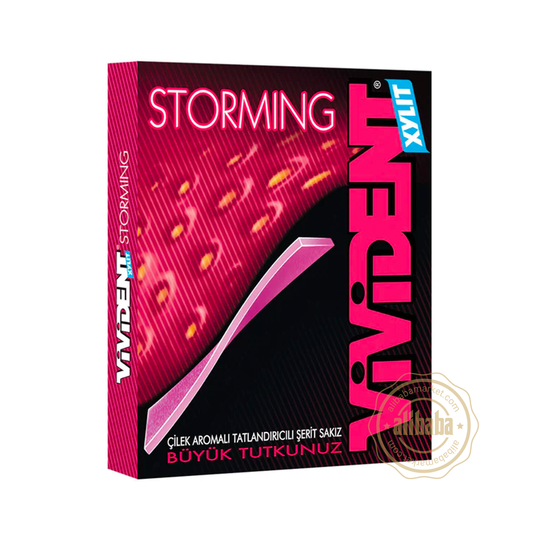 VIVIDENT STORMING GUM W STRAWBERRY 33G - Altin Grocery Gum Vivident