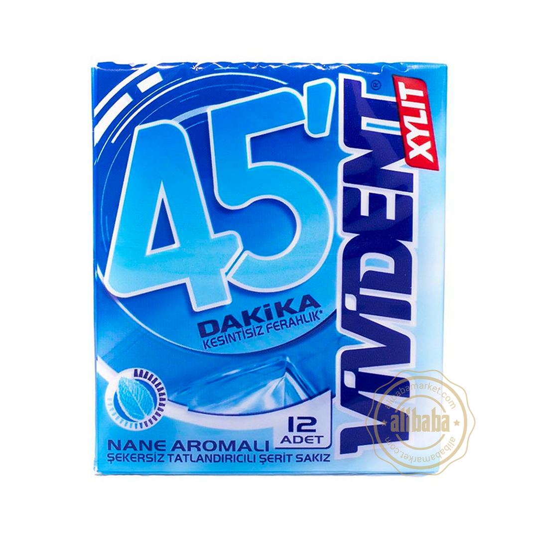 VIVIDENT 45 MINUTES GUM W MINT (12PCS) - Altin Grocery Gum Vivident