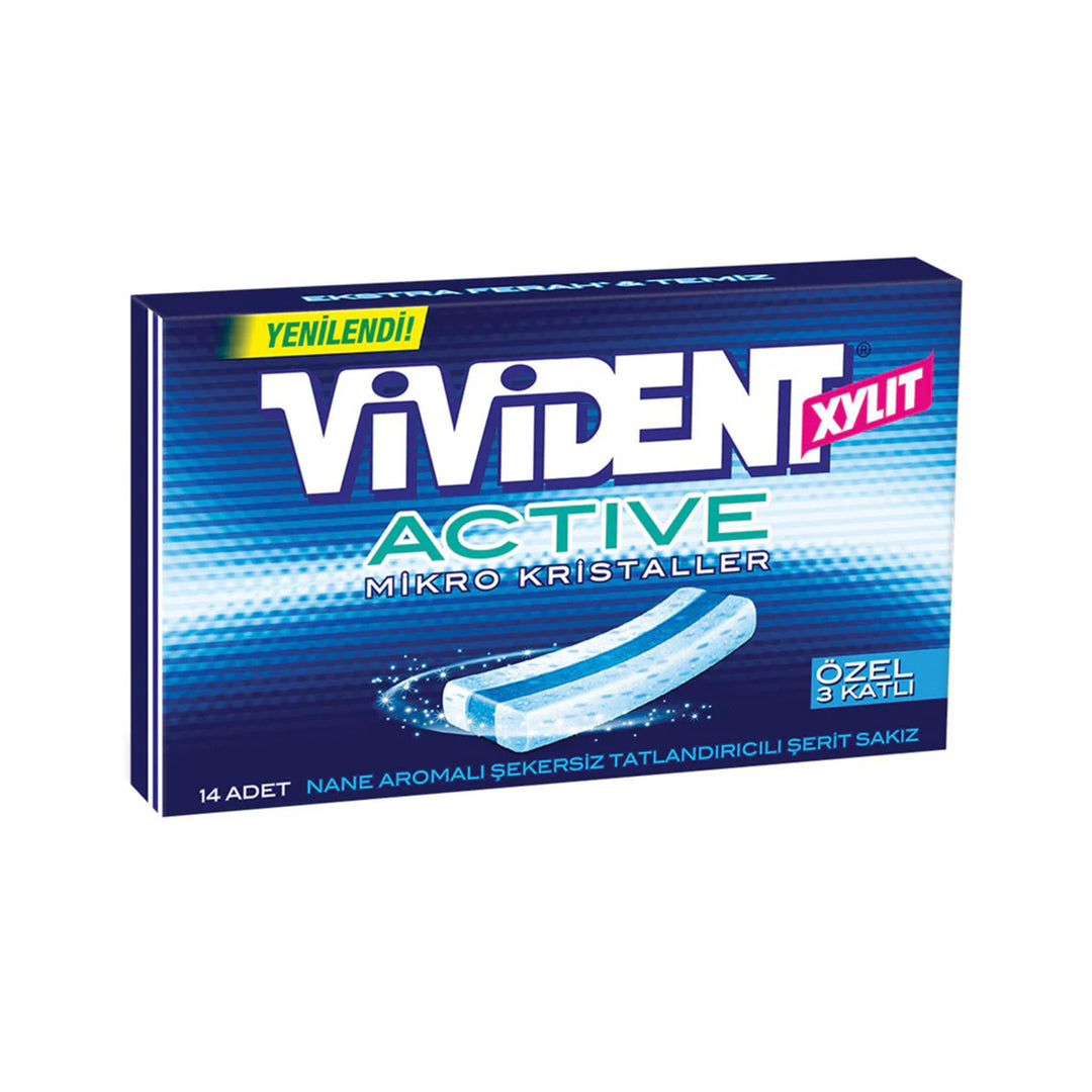 VIVIDENT XYLIT ACTIVE GUM W MINT 33G - Altin Grocery Gum Vivident