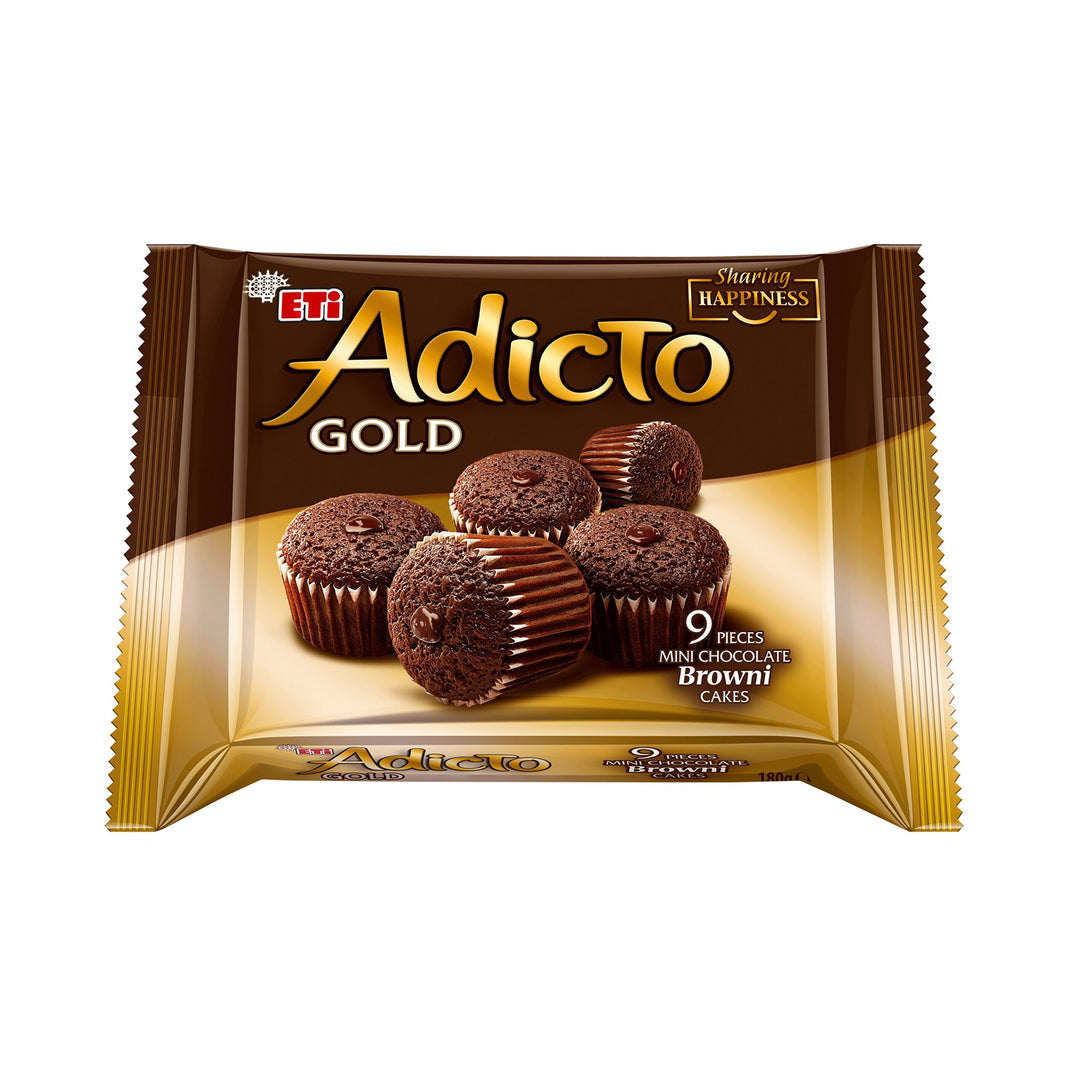 ETI ADICTO BROWNIE MINI 9PC 180GR - Altin Grocery Cake Eti