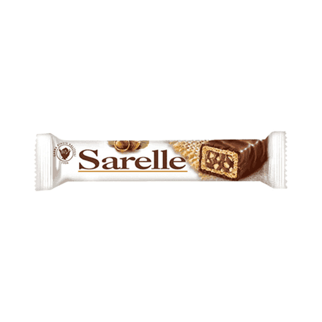 SARELLE H.NUT AND MILK CREAM FILLED CHOC WAFER 33GR - Altin Grocery Chocolate Sarelle