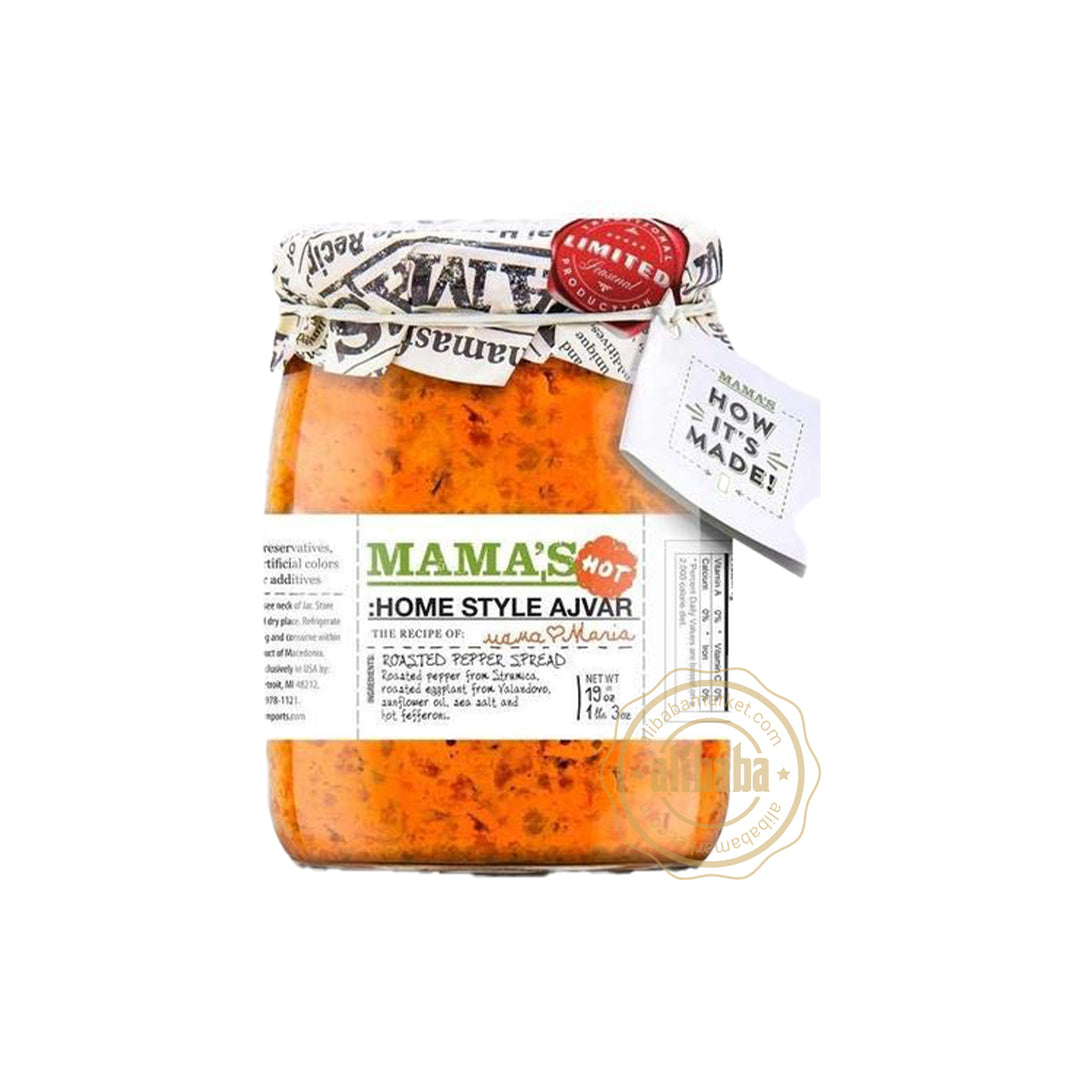 MAMA'S AJVAR HOT 19OZ - Altin Grocery Spread Mama's