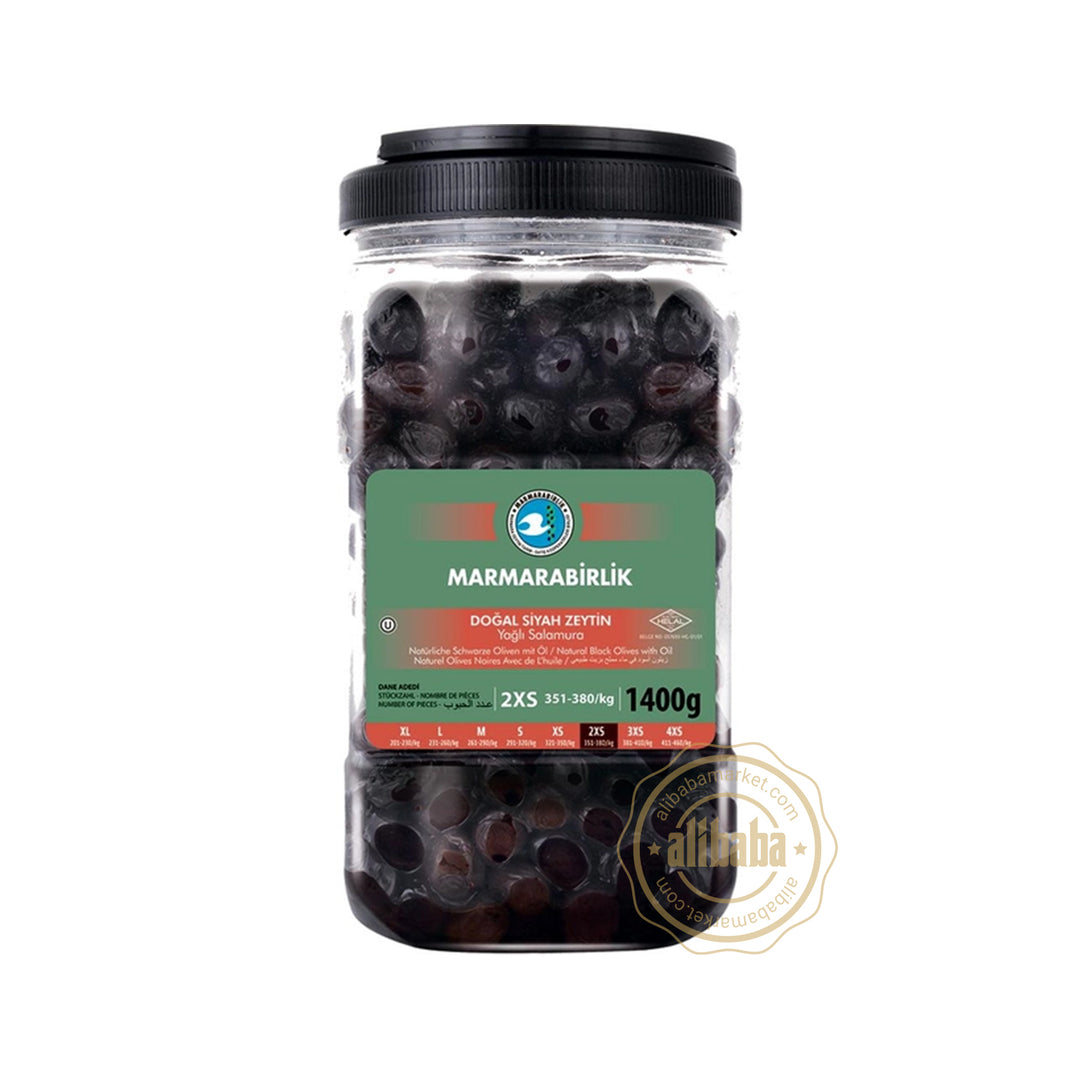 MARMARA BIRLIK BLACK OLIVES 2XS 1400G - Altin Grocery Olive Marmarabirlik