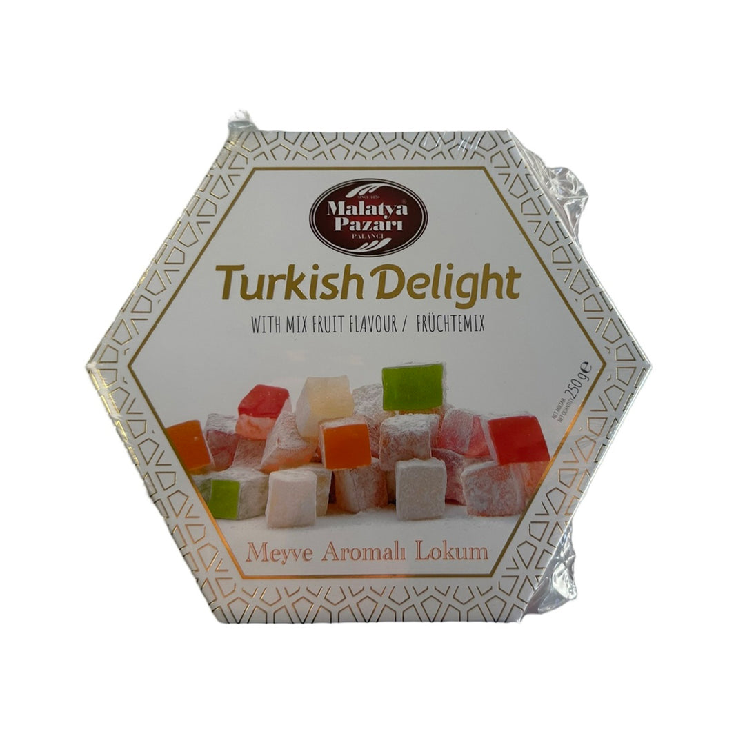 MALATYA PAZARI TURKISH DELIGHT W MIX FLAVOR 250G - Altin Grocery Turkish Delight Malatya Pazari