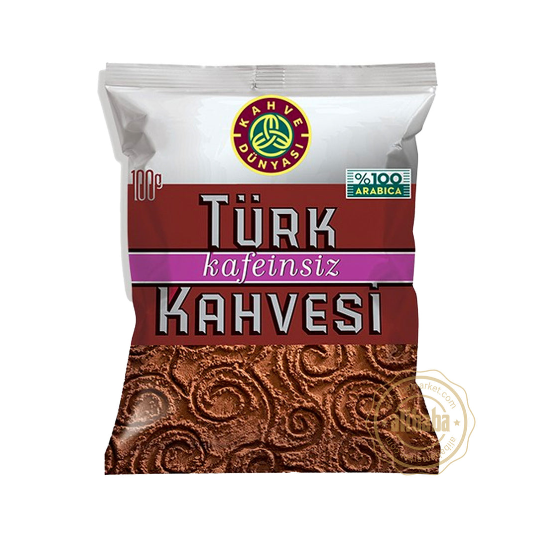 KAHVE DUNYASI TURKISH COFFEE WITHOUT CAFFEIN 100GR - Altin Grocery Coffee Kahve Dunyasi