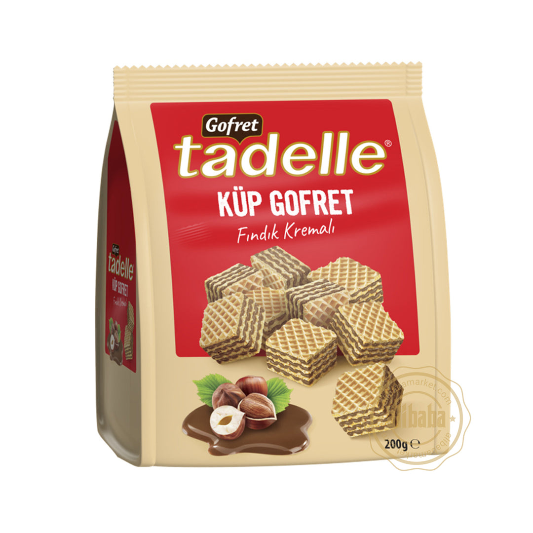 TADELLE CUBE WAFER HAZELNUT 200GR