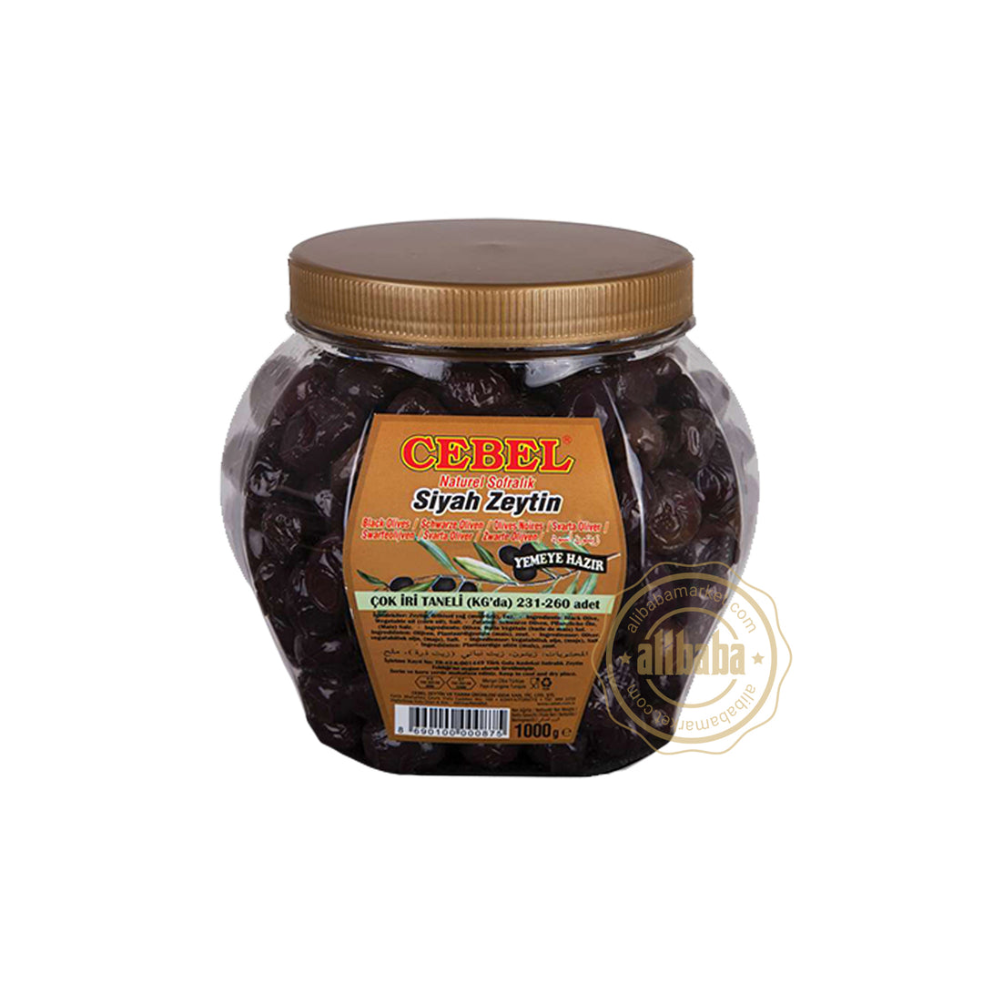 CEBEL BLACK OLIVE L-M (GOLD 231-290) 1000GR - Altin Grocery Olive Cebel
