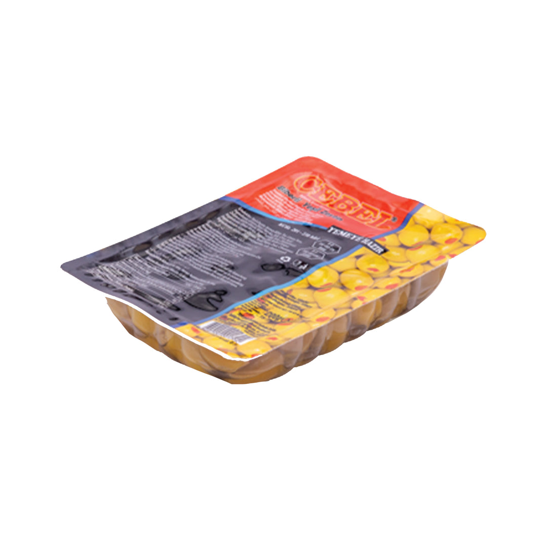 CEBEL SEEDLESS GREEN OLIVES W PEPPER 200G - Altin Grocery Olive Cebel