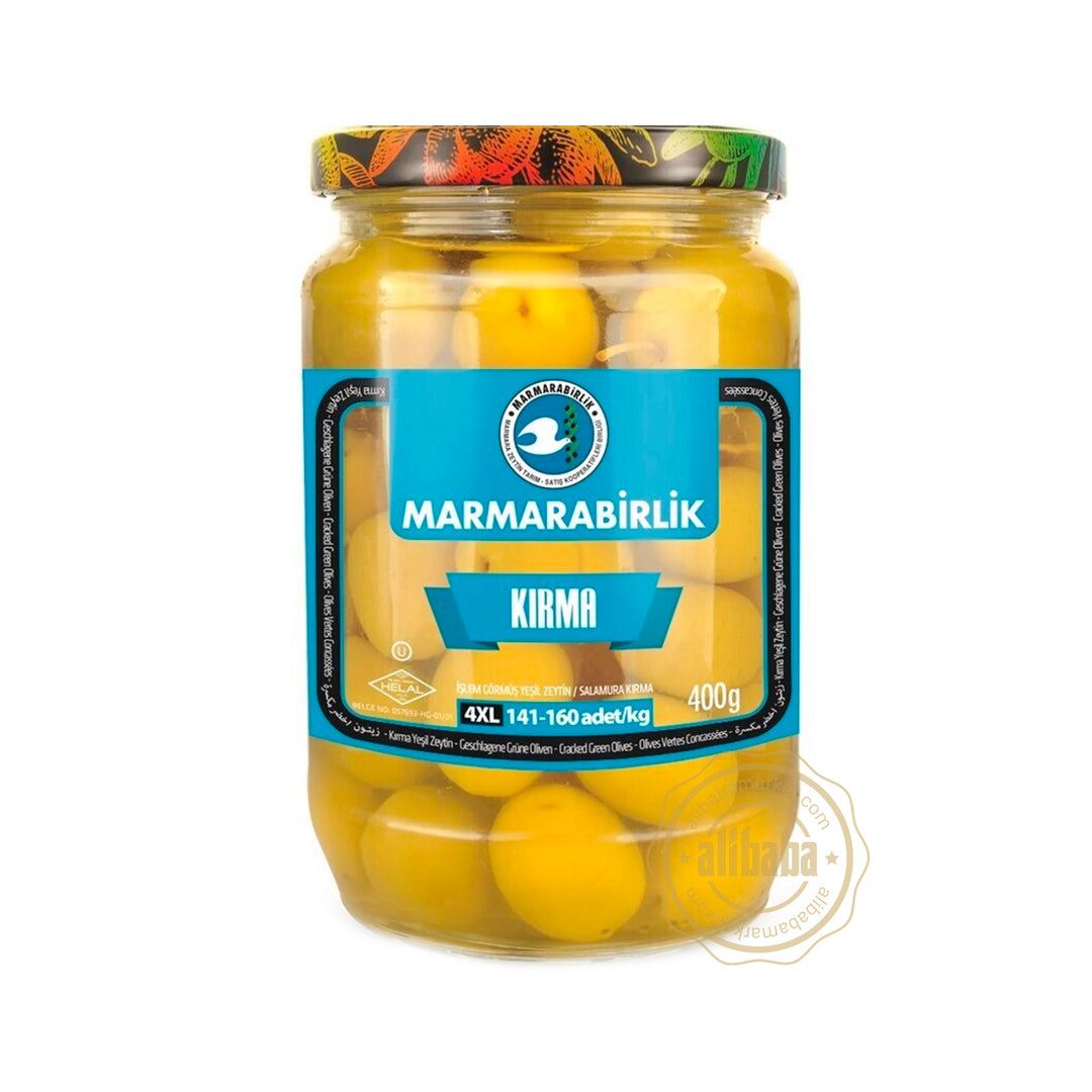 MB GREEN OLIVES CRACKED 4XL 400GR GLASS