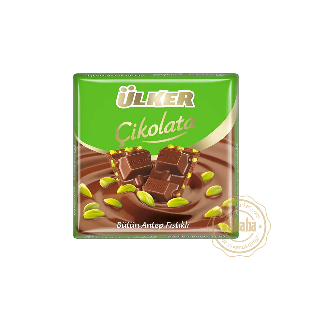 ULKER PISTACHIO MILK CHOCOLATE BARS 70GR