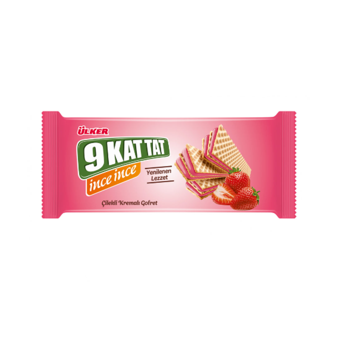 ULKER 9 KAT STRAWBERRY WAFERS 114GR - Altin Grocery Wafer Ulker