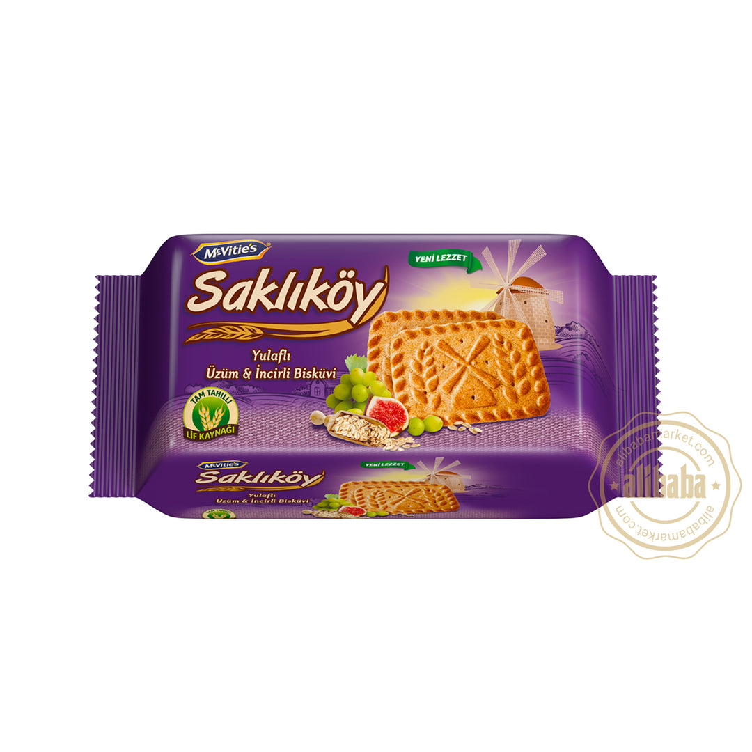 ULKER SAKLIKOY OAT AND FIG BISCUITS 131GR - Altin Grocery Biscuits Ulker