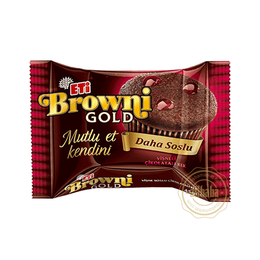 ETI BROWNI GOLD CAKE SOUR CHERRY CHOCOLATE 45GR - Altin Grocery Cake Eti