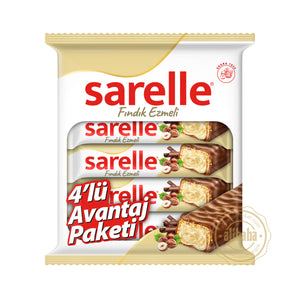 SARELLE HAZELNUT WAFER COVERED W MILK CHOCOLATE 4PCK
