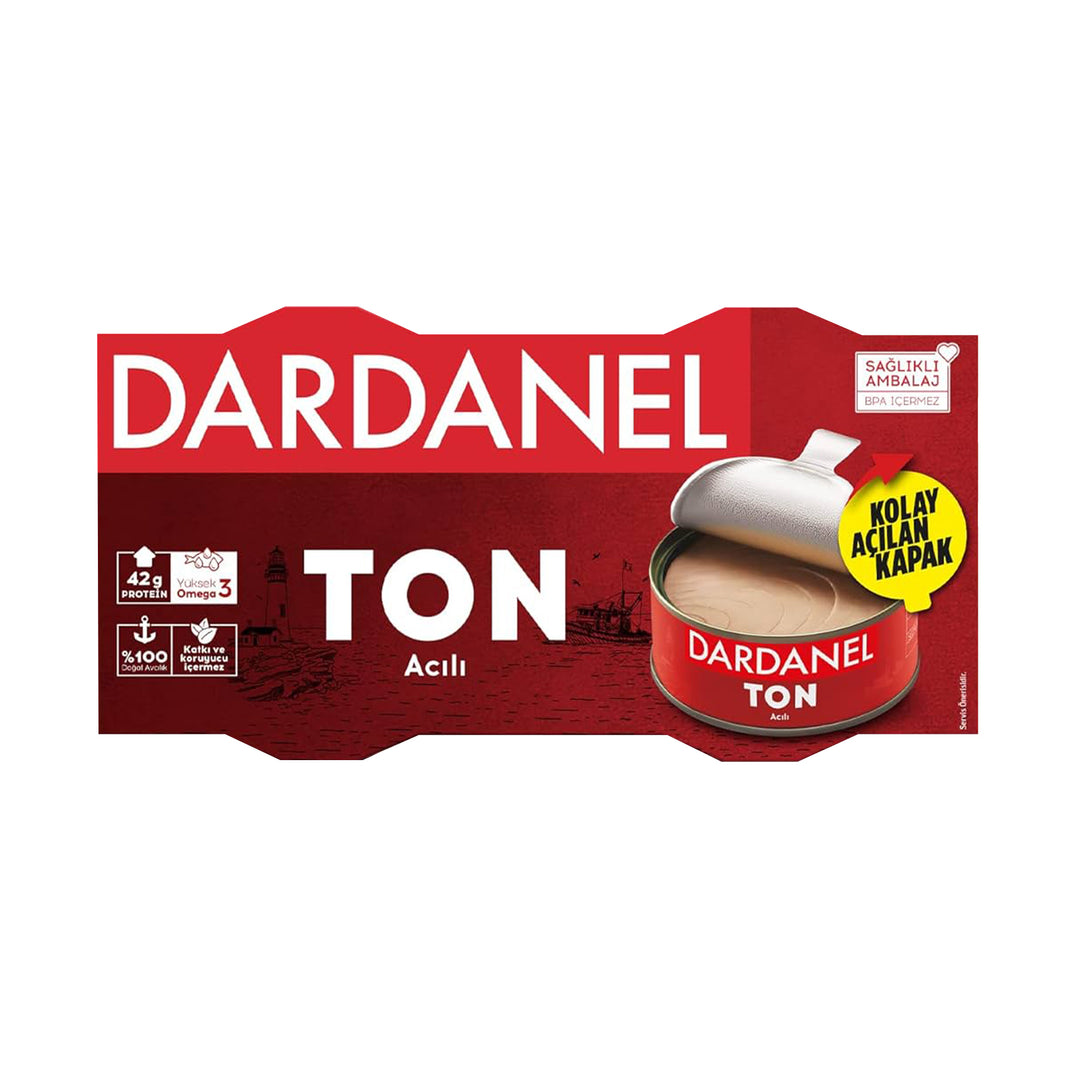 DARDANEL TUNA IN SUNFLOWER OIL SPICY 2X140GR - Altin Grocery Ready Meal Dardanel