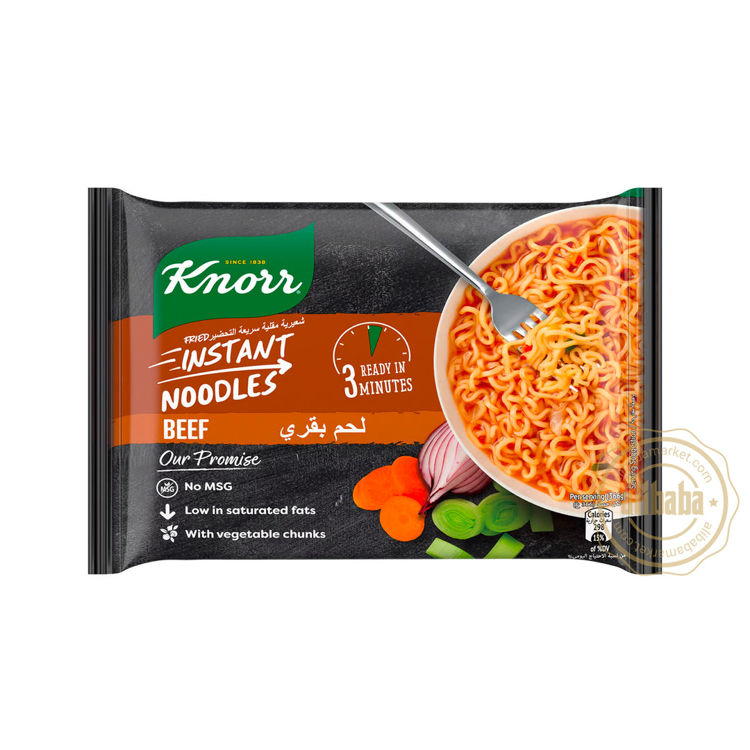 KNORR INSTANT NOODLE W VEGETABLE AND MEAT SEASONING 66GR