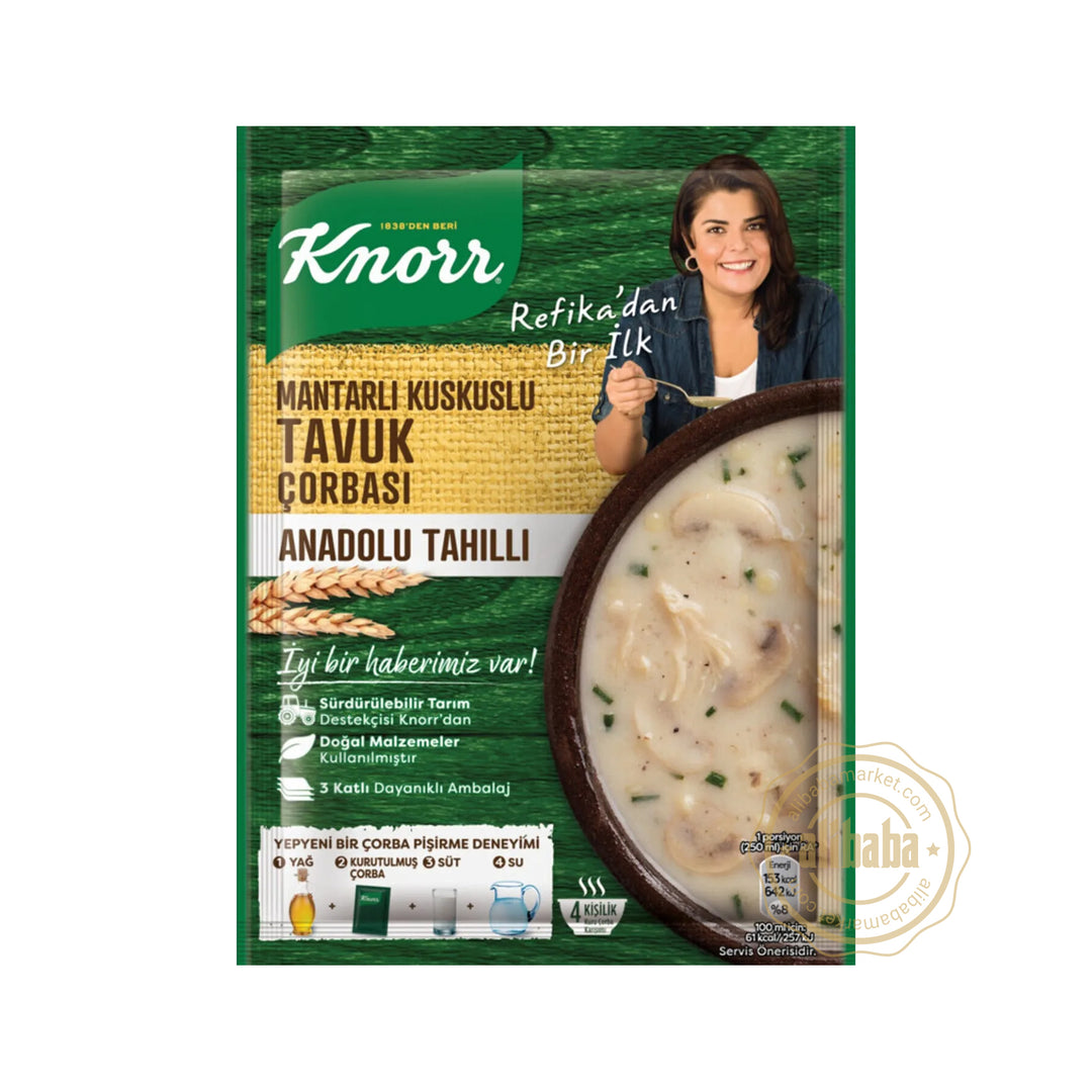 KNORR REFIKA MANTARLI KUSKUSLU TAVUK CORBA 75GR