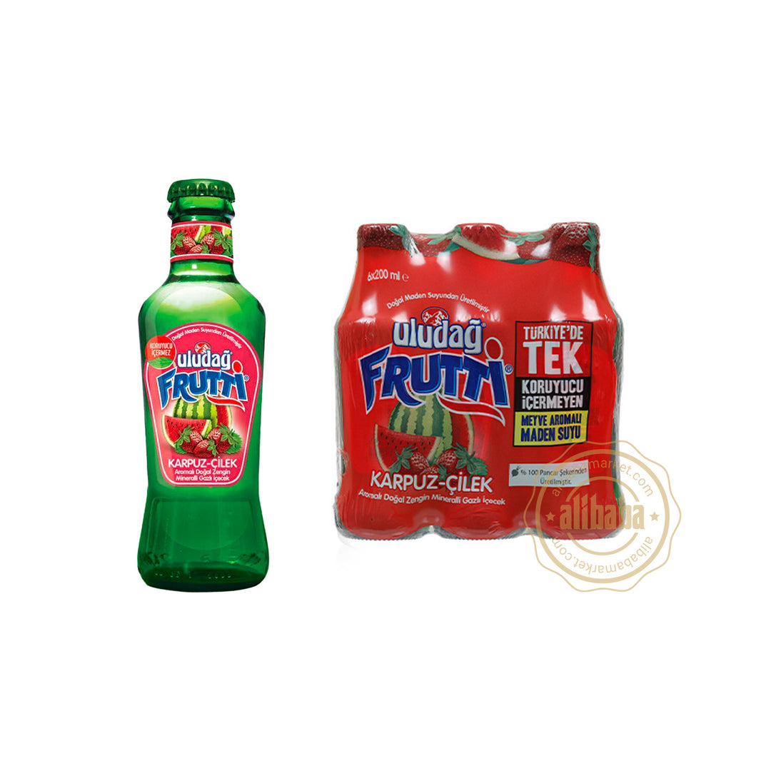 ULUDAG FRUTTI MINERAL WATER W STRAWBERRY MELON 200ML x 6