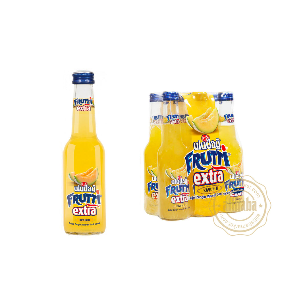ULUDAG FRUTTI EXTRA MINERAL WATER w MELON 6X250ML GLASS