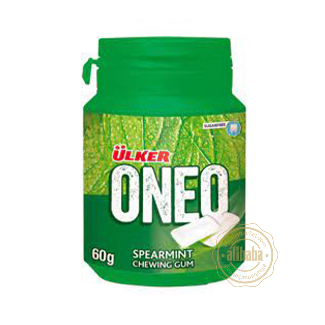 ULKER ONEO SPEARMINT GUM 60GR JAR