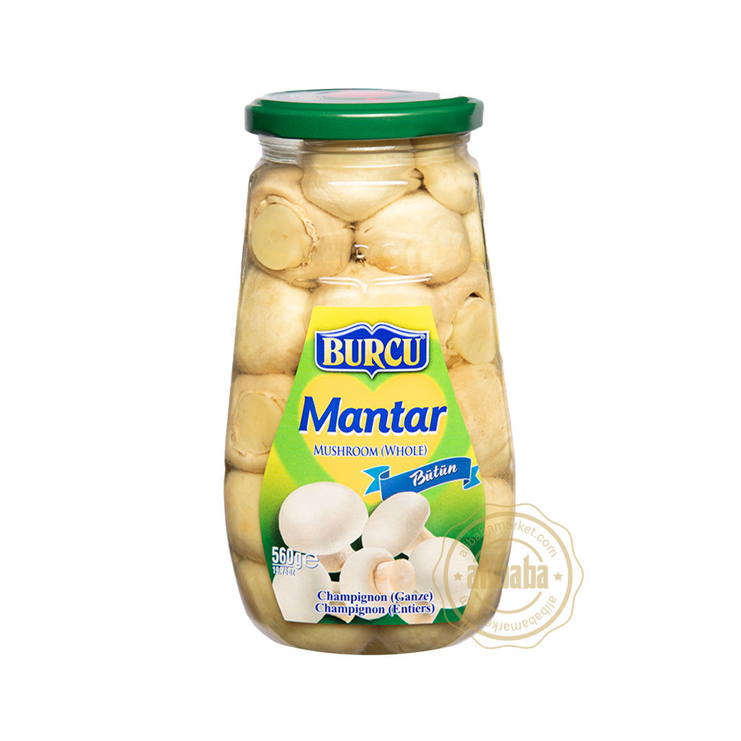BURCU WHOLE MUSHROOM (BUTUN MANTAR) 560GR - Altin Grocery Jarred Vegetable Burcu