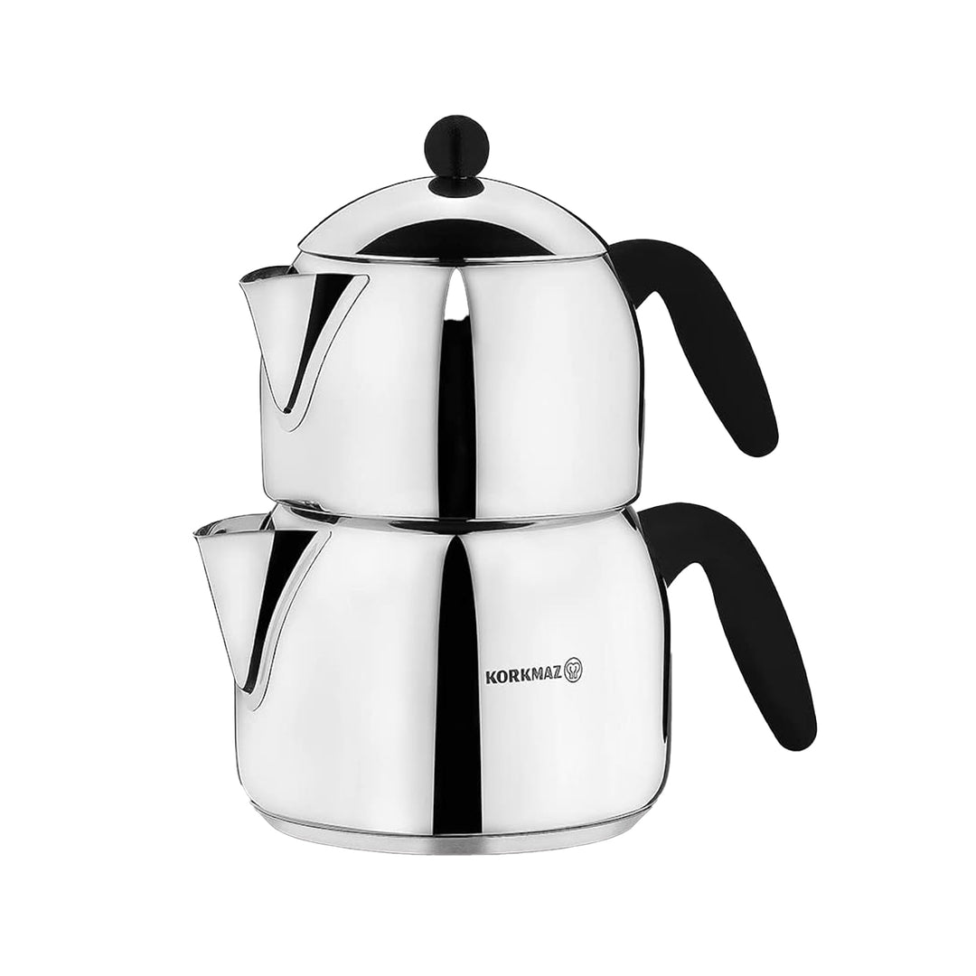 KORKMAZ ORBIT MIDI TEA POT SET 0.7 LT - 1.5 LT - Altin Grocery Teapot Korkmaz