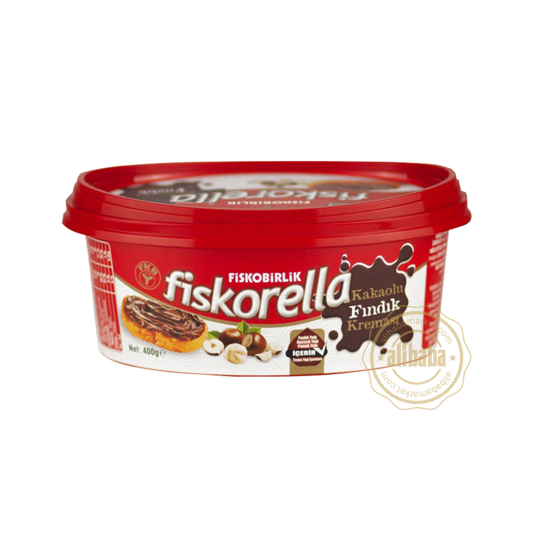 FISKOBIRLIK FISKORELLA HAZELNUT SPREAD W/COCOA 400GR - Altin Grocery Spread Fiskobirlik