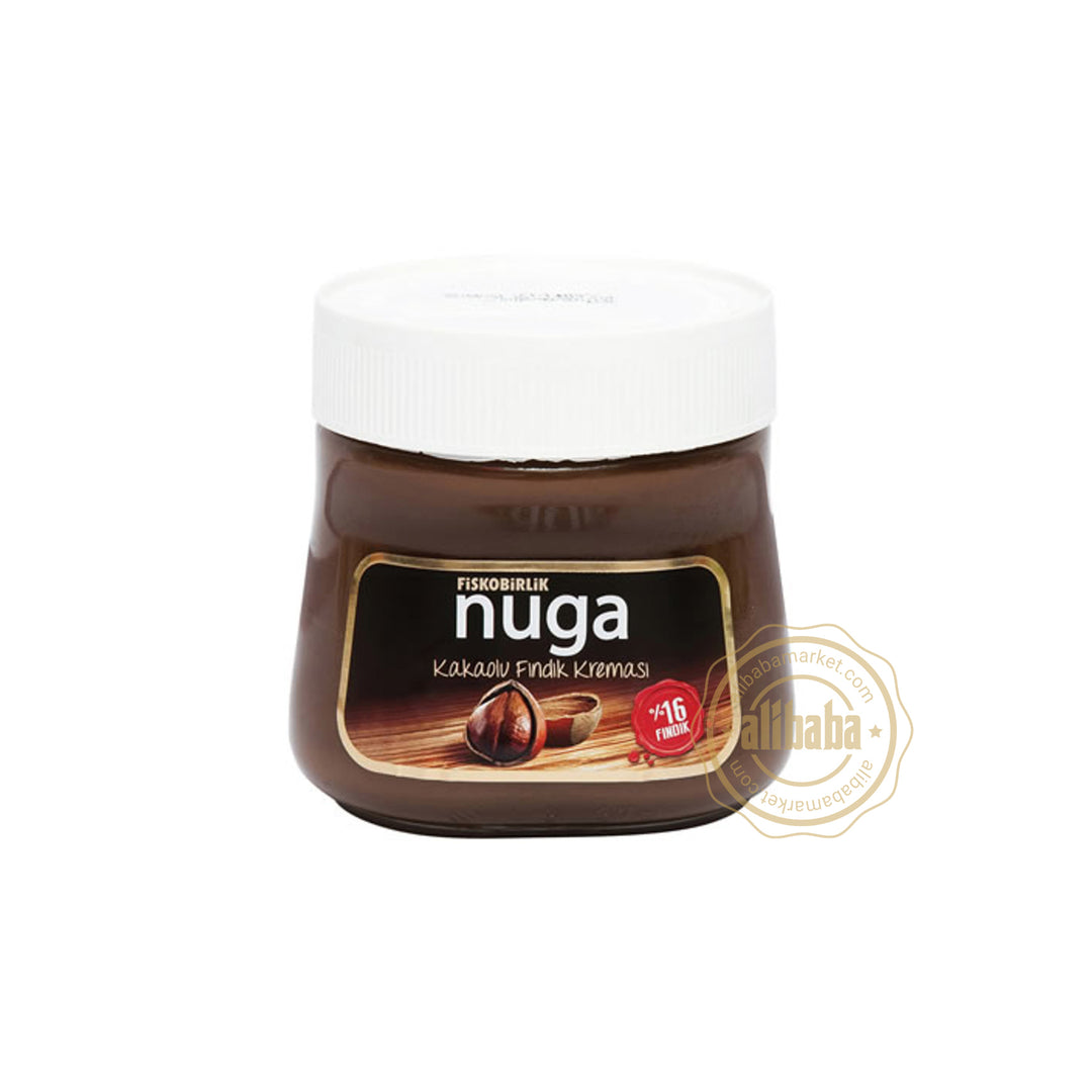 FISKOBIRLIK NUGA HAZELNUT SPREAD W/COCOA 350GR GLASS - Altin Grocery Spread Fiskobirlik