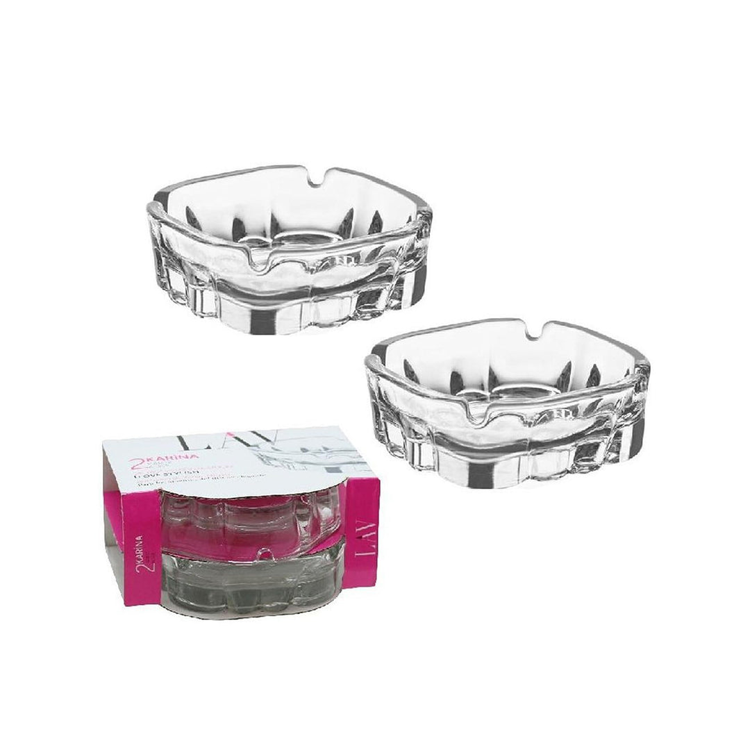 LAV ASHTRAY KARINA KAR72M 2PCS - Altin Grocery Glassware Lav