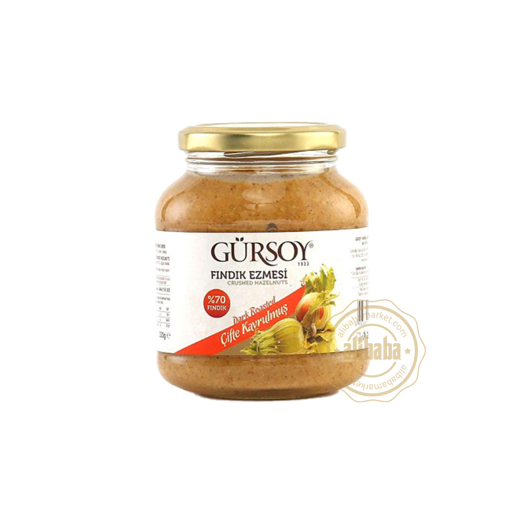 GURSOY DOUBLE ROASTED HAZELNUT SPREAD (70%) - GLASS JAR 320G - Altin Grocery Spread Gursoy