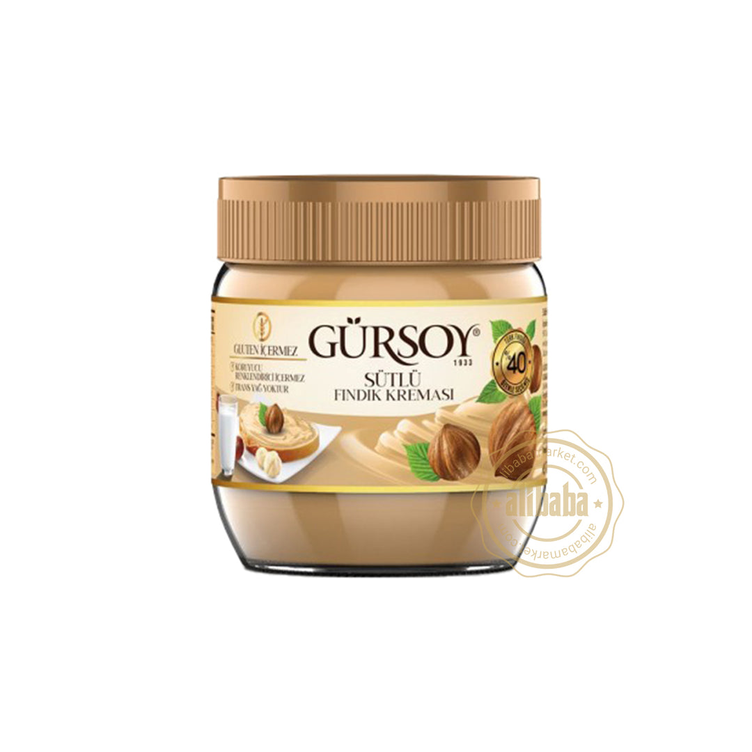GURSOY CREAMY %40 HAZELNUT SPREAD - GLASS JAR 400G - Altin Grocery Spread Gursoy