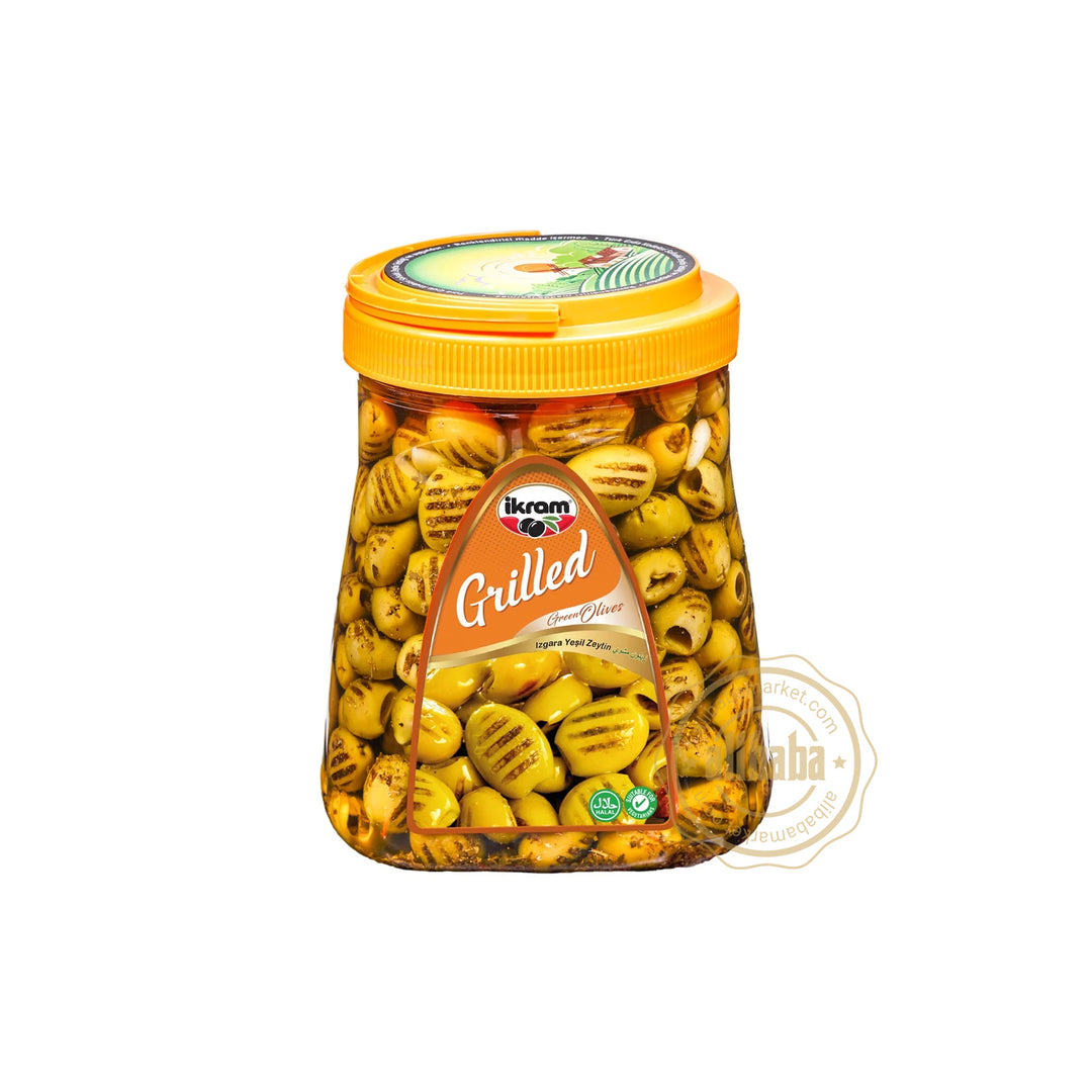 IKRAM GRILLED GREEN OLIVES 600G - Altin Grocery Olive Ikram