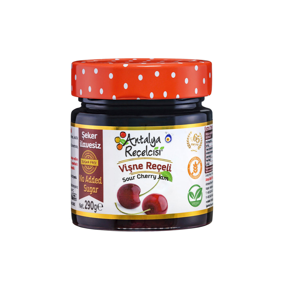 ANTALYA RECELCISI NO ADDED SUGAR SOUR CHERRY JAM 290G - Altin Grocery Jam Antalya Recelcisi