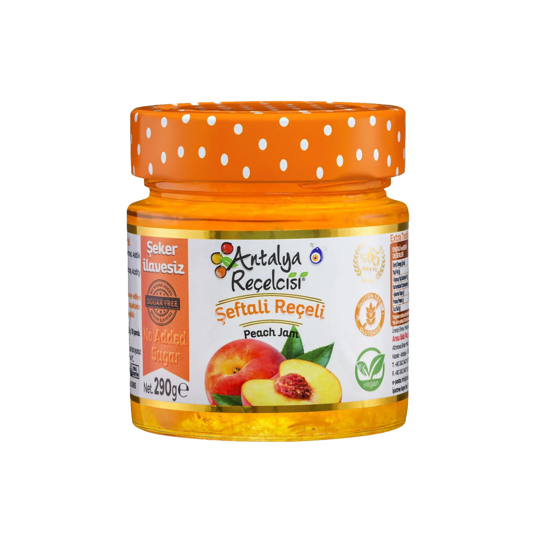 ANTALYA RECELCISI NO ADDED SUGAR PEACH JAM 290G - Altin Grocery Jam Antalya Recelcisi