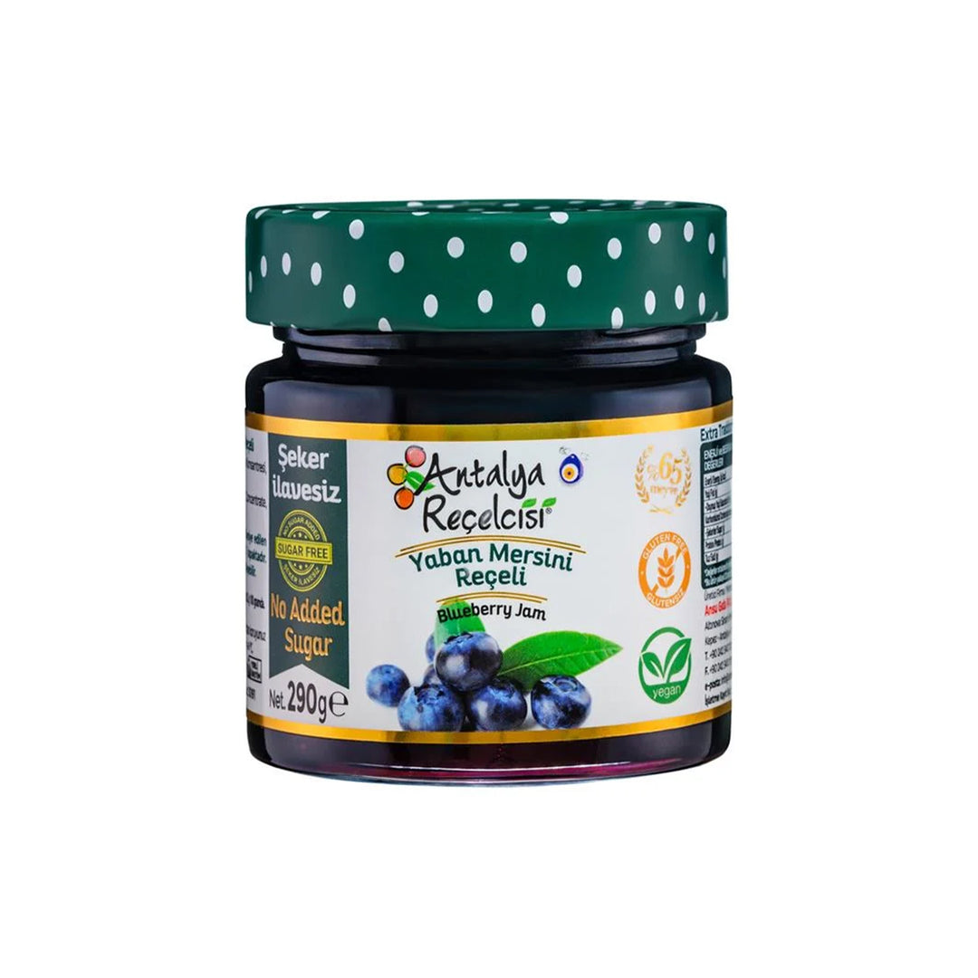 ANTALYA RECELCISI NO ADDED SUGAR BLUEBERRY JAM 290G - Altin Grocery Jam Antalya Recelcisi