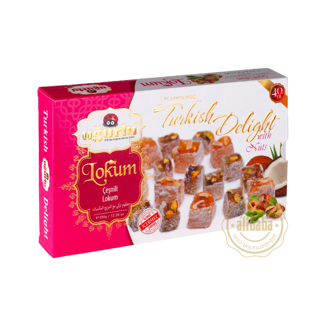 UGURLU MIX TURKISH DELIGHT W NUTS 350GR (KOD 360)