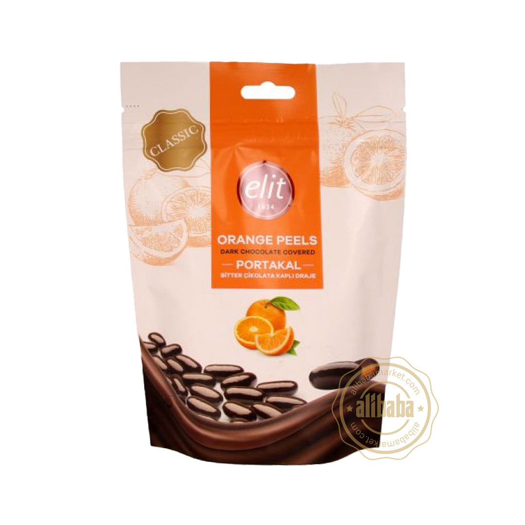 ELIT DARK CHOCOLATE COVERED ORANGE DRAGE 125GR