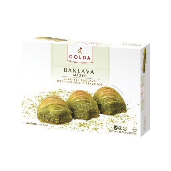 GOLDA SEASHELL MIDYE BAKLAVA GIFT PACK 350GR - Altin Grocery Baklava Golda