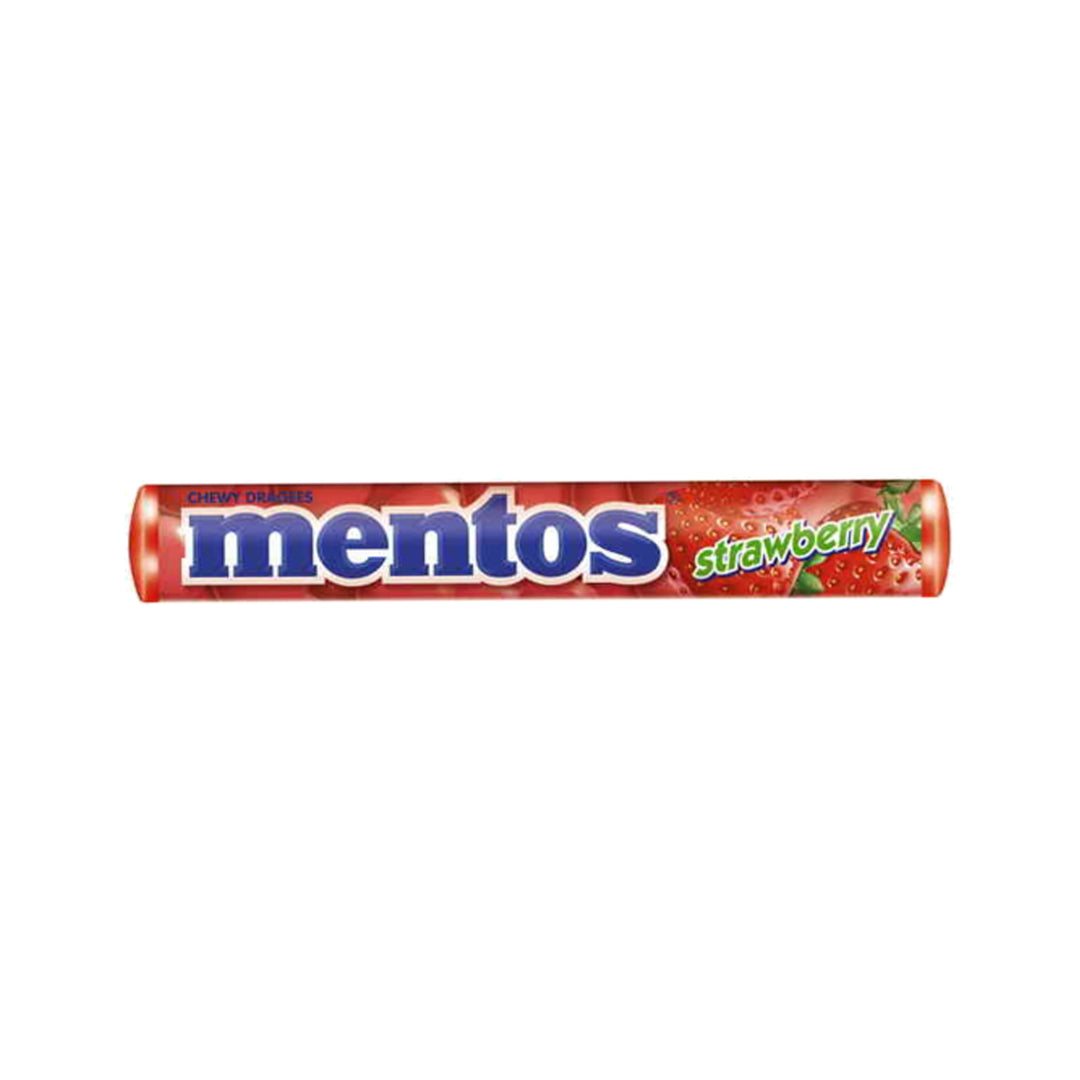 MENTOS CHEWY DRAGEES (STRAWBERRY) 37.5G - Altin Grocery Gum Mentos