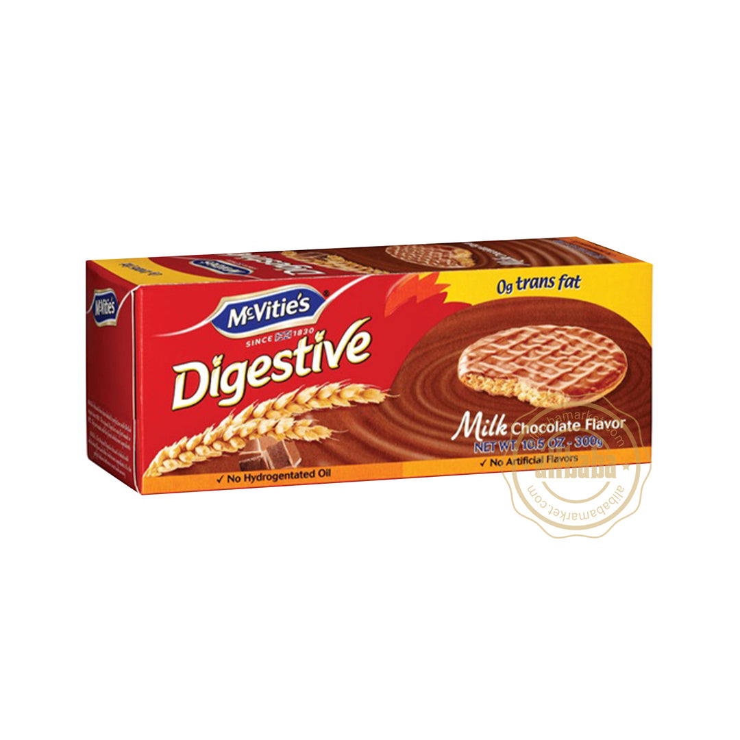 MCVITIES DIGESTIVE MILK CHOCOLATE BISCUITS 10.5OZ/300GR - Altin Grocery Biscuits McVities