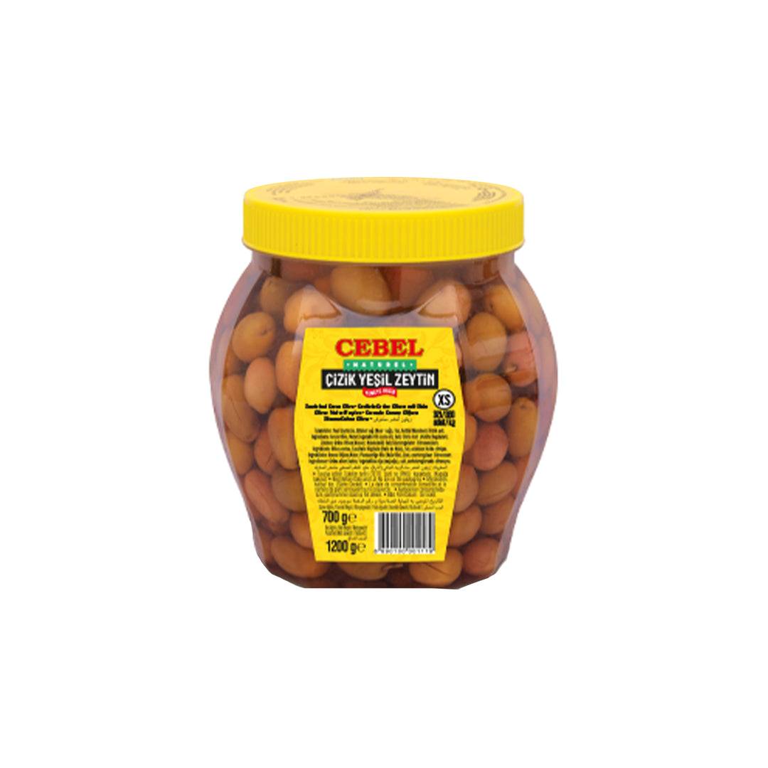 CEBEL SCRATCHED GREEN OLIVES (PET) 700GR - Altin Grocery Olive Cebel