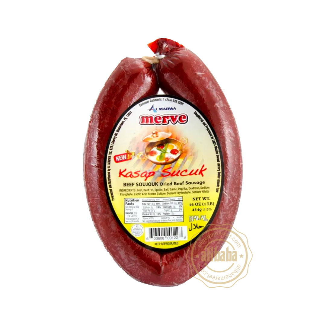 MERVE BEEF SOUJOUK BUTCHER STYLE 1LB